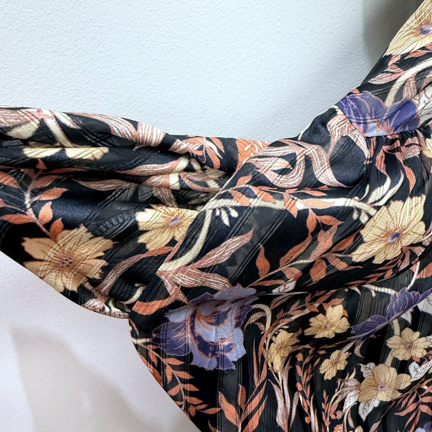 Three of Something Womens Floral Print Midi Dress Casual Feminine Size XL NEW