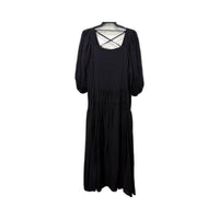 Three of Something Womens Tiered Maxi Dress Criss-Cross Back Black Size XXL NEW