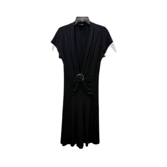 Simone Turpin Womens Ruched Waist Cocktail Party Dress in Black, Size 16
