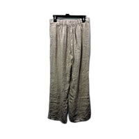 Subtitled Womens Linen Pants Casual Loose Fit Elastic Waist Beige Size S NEW