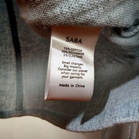 SABA Womens Sleeveless Knotted Front Sky Blue Top - Petite Size S