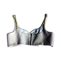 Manning Womens Zip Business Bra Crop Top, Off White, Size 14 NEW