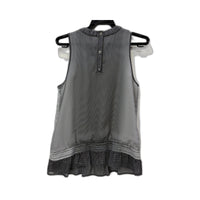 Ted Baker Womens Sleeveless Striped Blouse in Black and White, Size 1