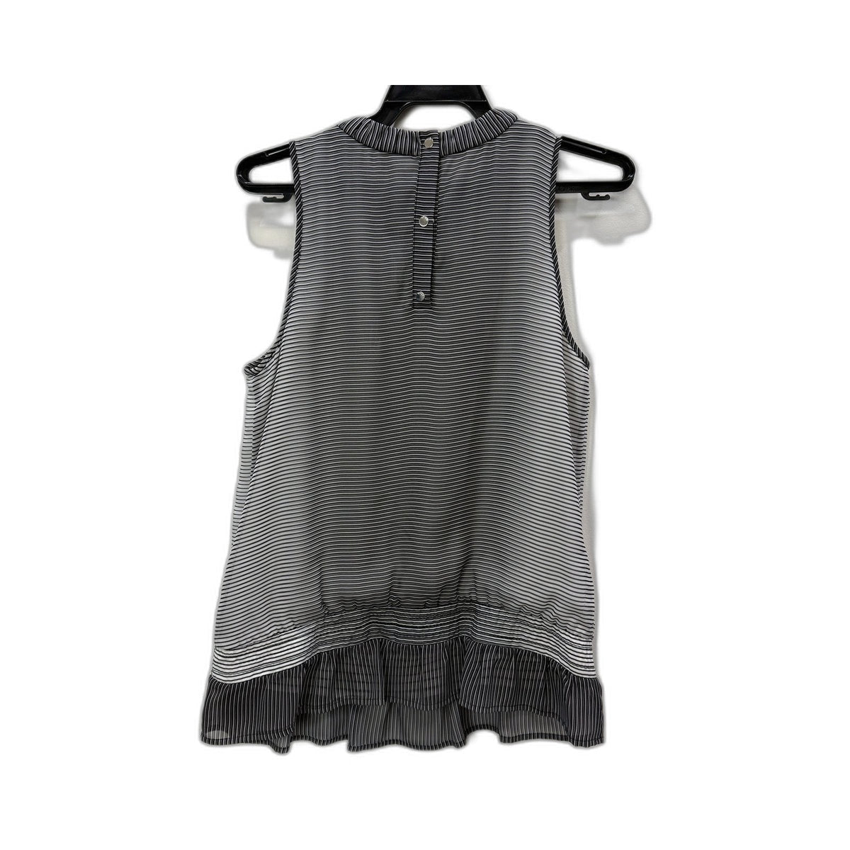 Ted Baker Womens Sleeveless Striped Blouse in Black and White, Size 1