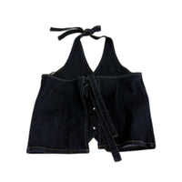 Lioness Womens Denim Bib Overalls Casual Lightweight Black Jumpsuit Size S NEW