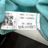 Maisoncashmere Womens Ribbed Boat Neck Pullover Sweater in Teal, Size S NEW