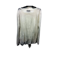 Sussan Womens Knot Front Pullover Sweatshirt in White, Size M