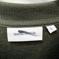 General Pants Co. Mens Olive Green Pullover Sweatshirt in Large Size NEW