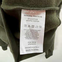 General Pants Co. Mens Olive Green Pullover Sweatshirt in Large Size NEW