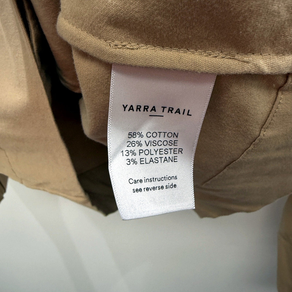 Yarra Trail Womens Lightweight Casual Tan Jacket - Large Size