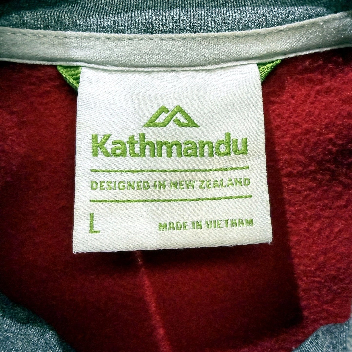 Kathmandu Womens Zip-Up Fleece Jacket for Warm Outdoor Hiking, Red Size L