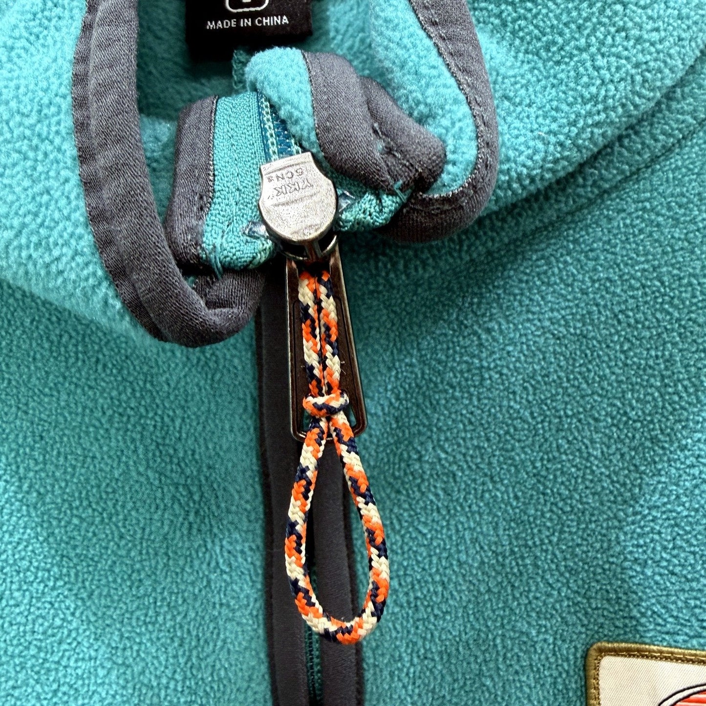 Macpac Mens Quarter Zip Fleece Sweatshirt Teal Recycled Polyester Size L