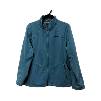 Kathmandu Womens Softshell Jacket with Fleece Lining, Teal Blue, Size 16