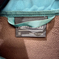 Kathmandu Womens Softshell Jacket with Fleece Lining, Teal Blue, Size 16