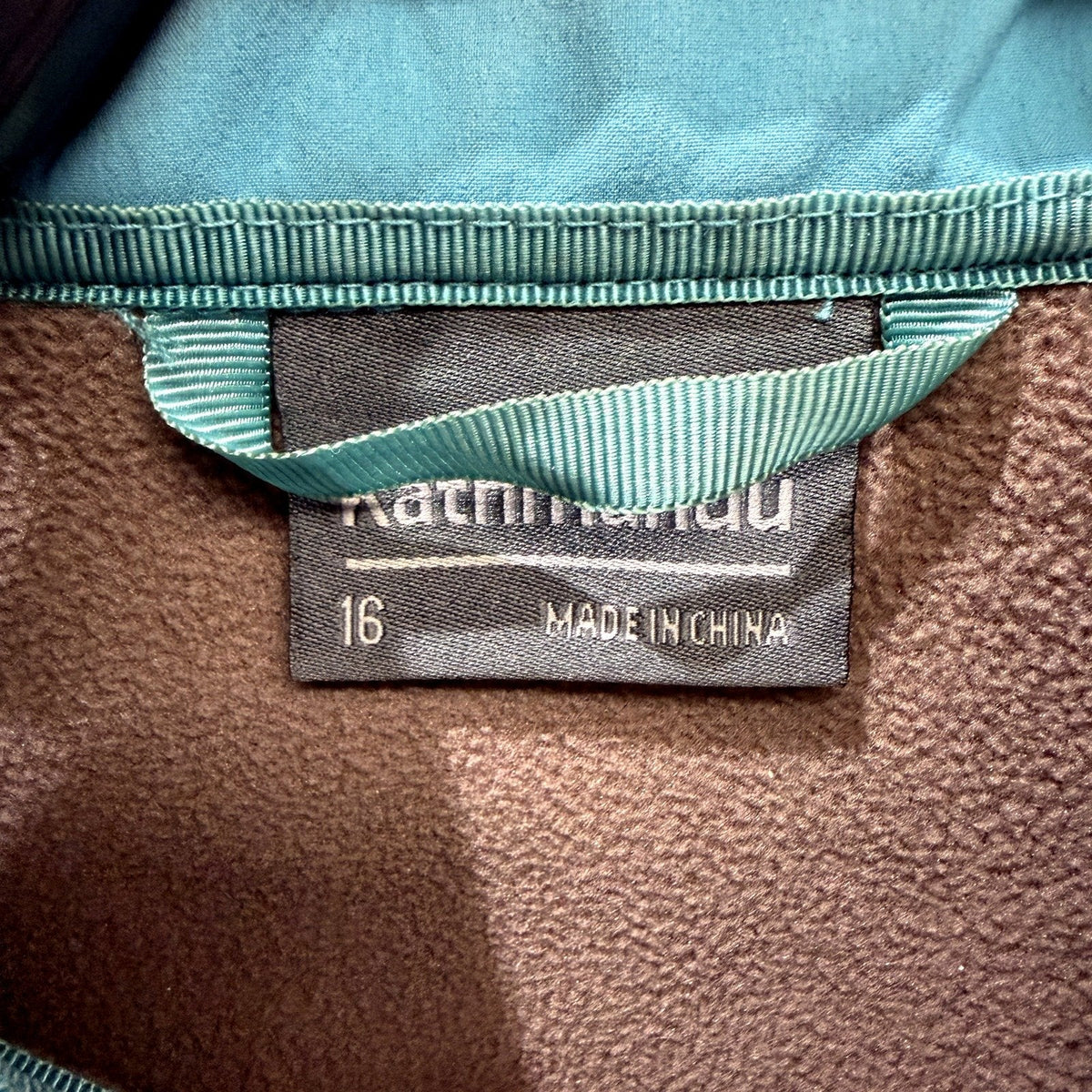 Kathmandu Womens Softshell Jacket with Fleece Lining, Teal Blue, Size 16