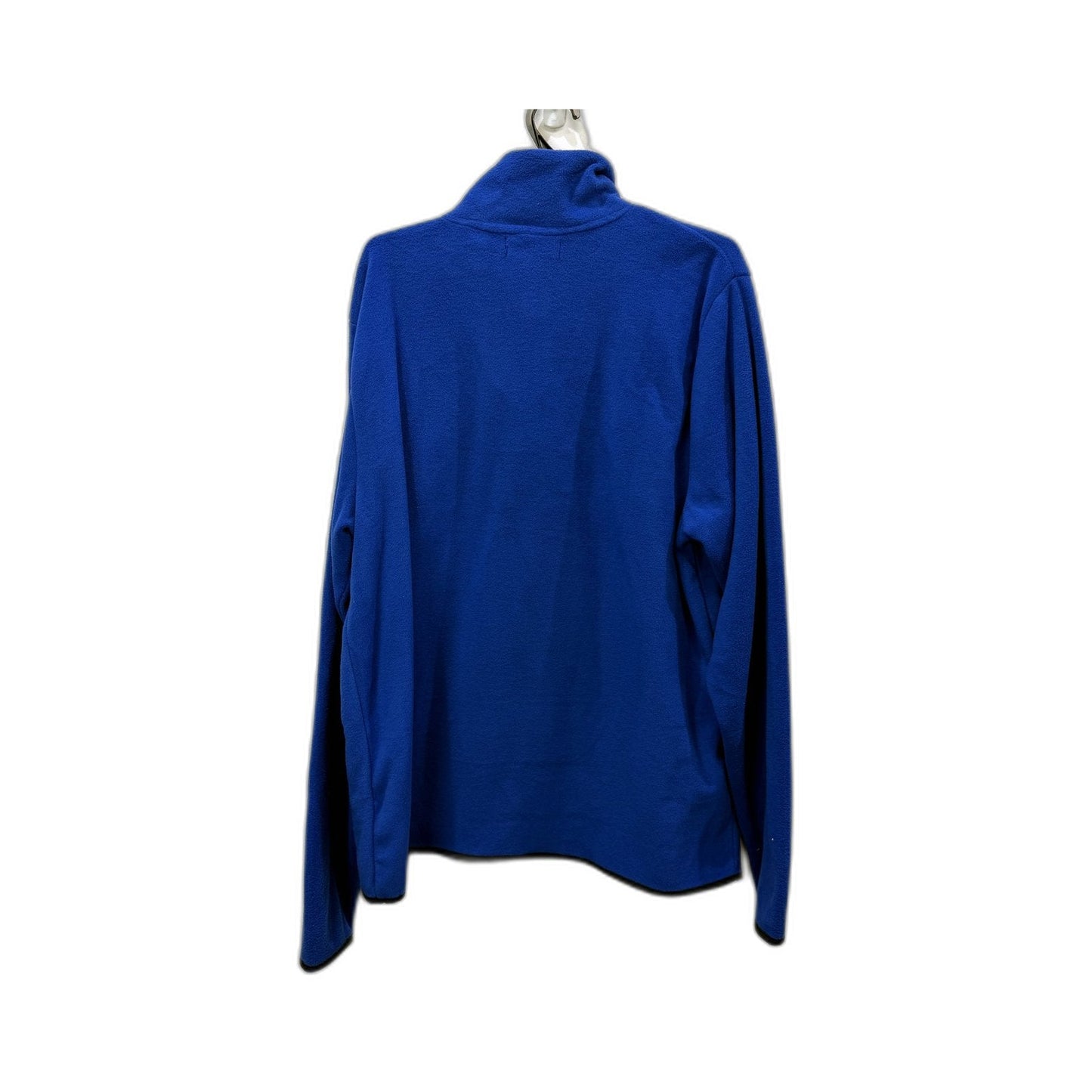 Pierre Cardin Mens Quarter Zip Fleece Sweatshirt Blue Polyester Size XL