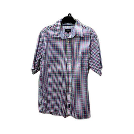Gazman Mens Multi-Color Plaid Button-Down Casual Cotton Shirt Size L NEW