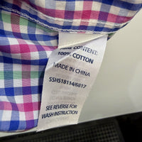 Gazman Mens Multi-Color Plaid Button-Down Casual Cotton Shirt Size L NEW
