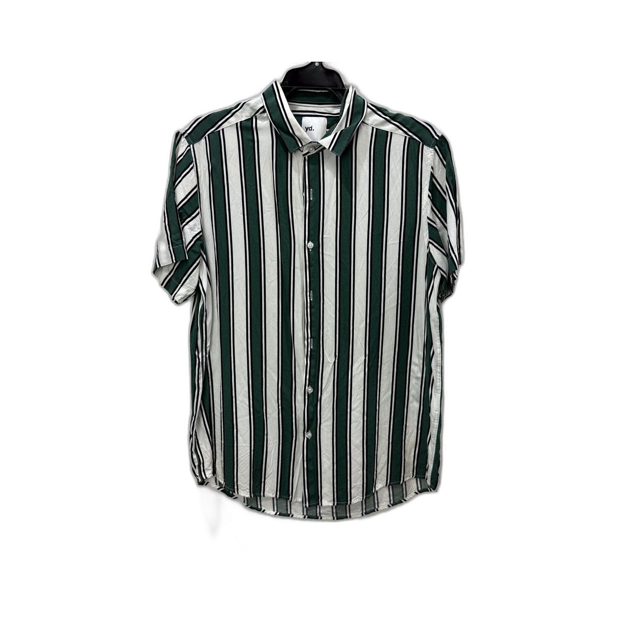 yd. Mens Striped Button-Down Shirt in Multi Color Size S
