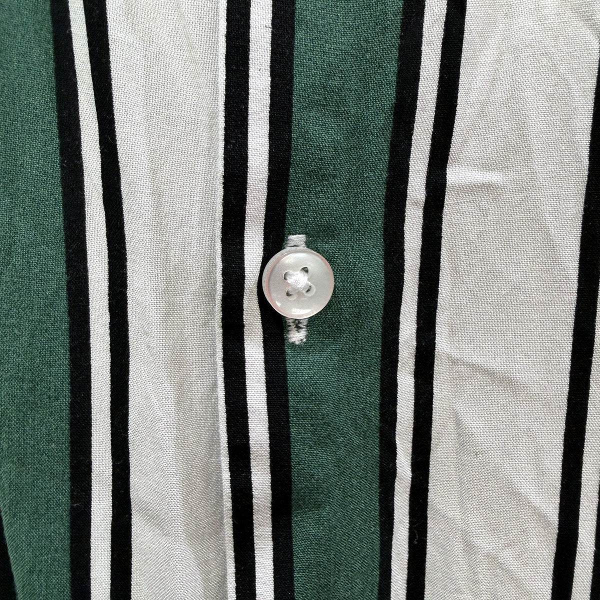 yd. Mens Striped Button-Down Shirt in Multi Color Size S