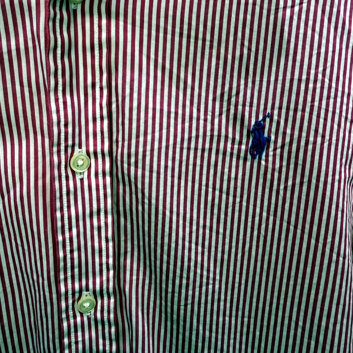 Ralph Lauren Mens Button-Down Shirt in Pink and White Striped, Size M NEW