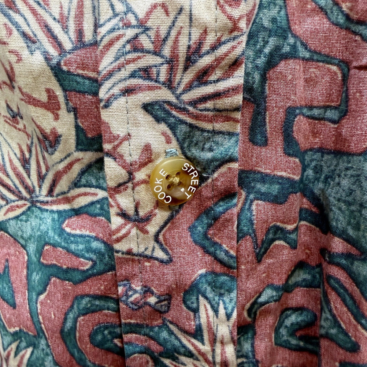 Cooke Street Mens Tropical Pineapple Hawaiian Shirt Vintage Short Sleeve Sz M