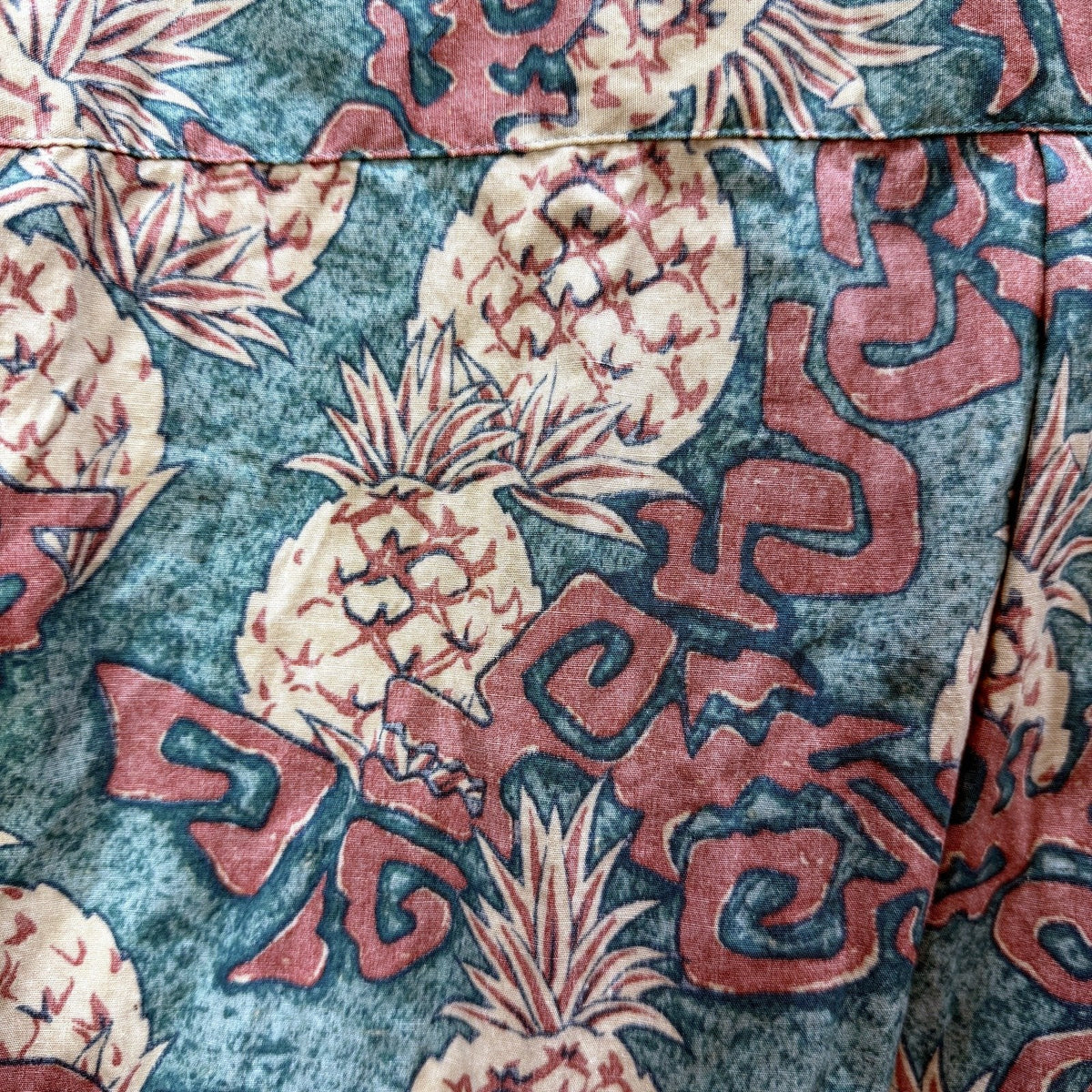 Cooke Street Mens Tropical Pineapple Hawaiian Shirt Vintage Short Sleeve Sz M