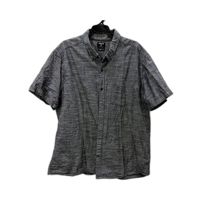 Hurley Mens Classic Fit Gray Button-Down Shirt, Size XXL NEW