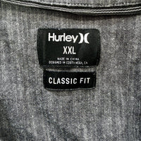 Hurley Mens Classic Fit Gray Button-Down Shirt, Size XXL NEW