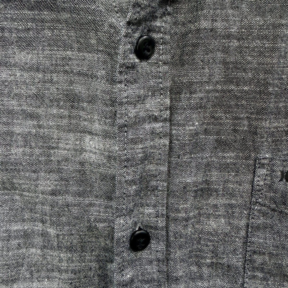 Hurley Mens Classic Fit Gray Button-Down Shirt, Size XXL NEW