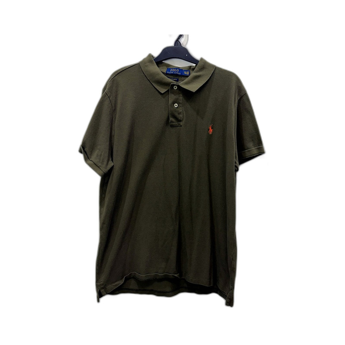 Polo Ralph Lauren Mens Olive Green Slim Fit Shirt Size XL