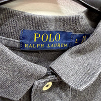 Polo Ralph Lauren Mens Charcoal Gray Cotton Shirt Size Large