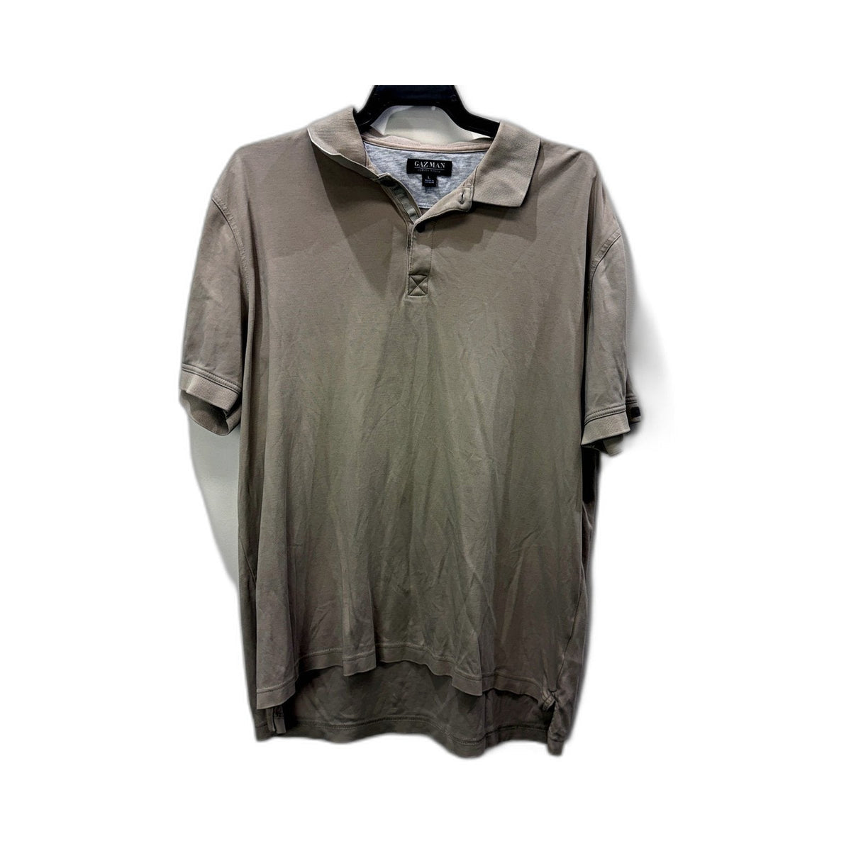 Gazman Mens Luxury Touch Gray Polo Shirt | Size L NEW