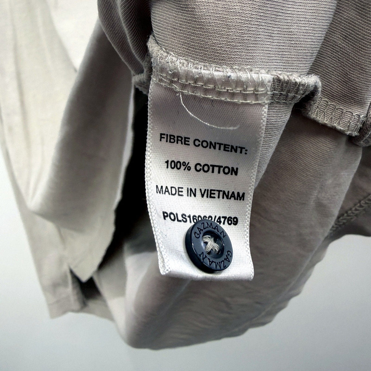 Gazman Mens Luxury Touch Gray Polo Shirt | Size L NEW