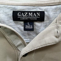 Gazman Mens Luxury Touch Gray Polo Shirt | Size L NEW
