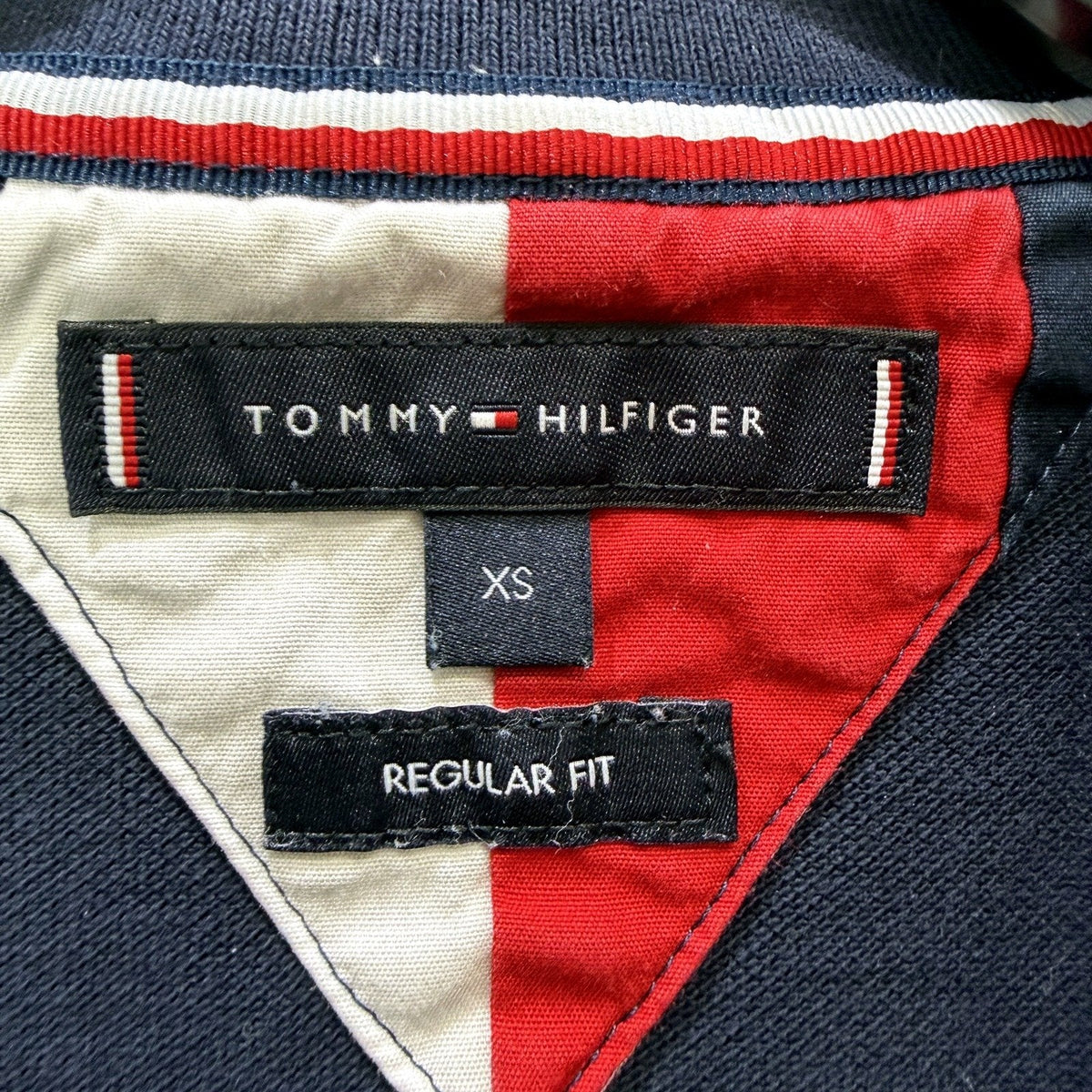 Tommy Hilfiger Mens Striped Polo Shirt Cotton Pique Comfortable Sz XS