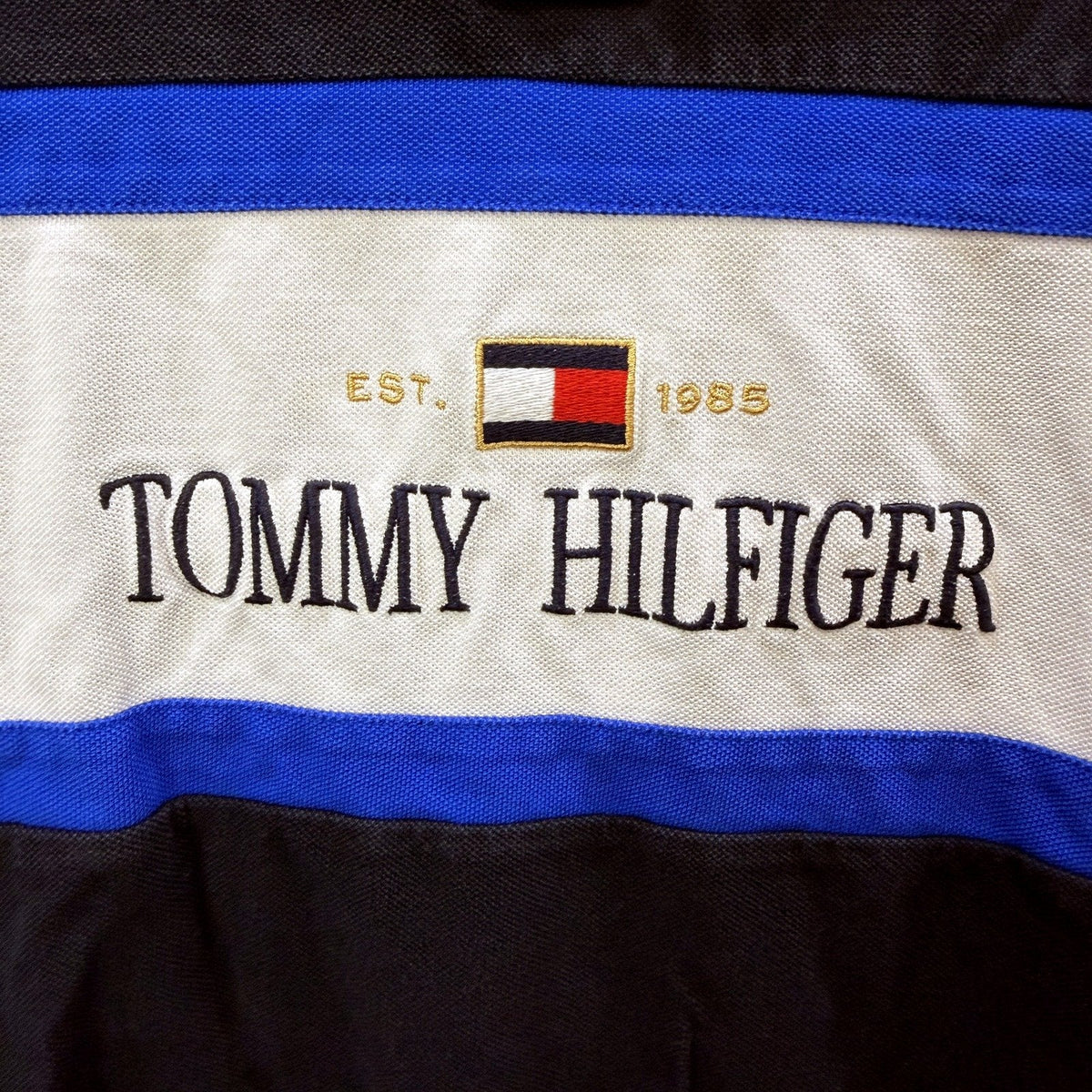 Tommy Hilfiger Mens Striped Polo Shirt Cotton Pique Comfortable Sz XS