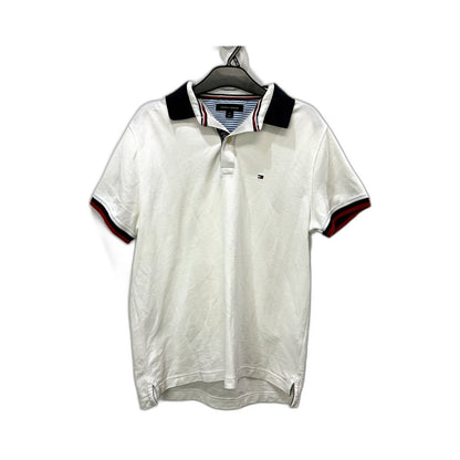 Tommy Hilfiger Mens Classic Polo Shirt Cotton Pique Comfortable White Size M