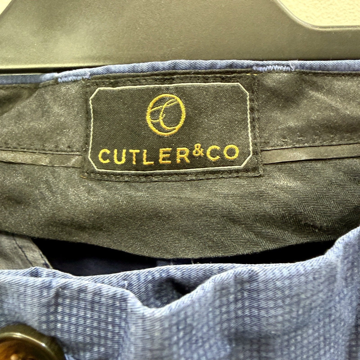 Cutler & Co Mens Navy Blue Chino Pants - Cotton Casual Trousers Size 92