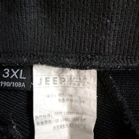 Jeep Womens Black Cotton Drawstring Sweatpants in Plus Size 3XL