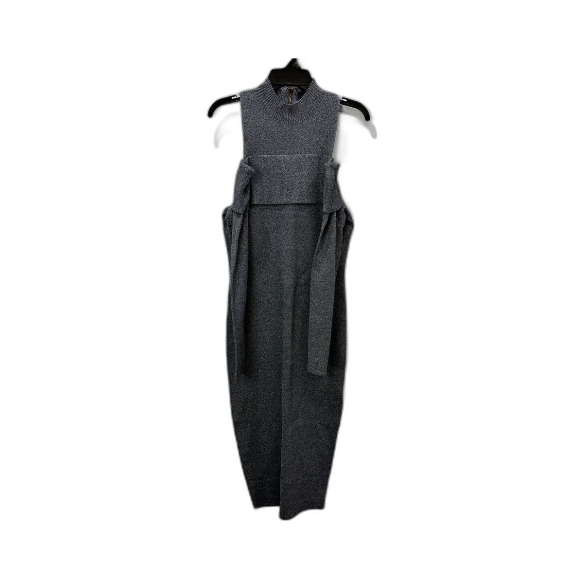 Sheike Womens Cold Shoulder Knit Sleeveless Midi Dress in Grey Size S NEW