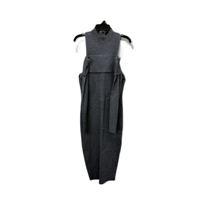 Sheike Womens Cold Shoulder Knit Sleeveless Midi Dress in Grey Size S NEW
