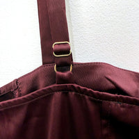 BWLDR Womens Satin Bodycon Dress with Ruched Detailing in Burgundy Size 14 NEW