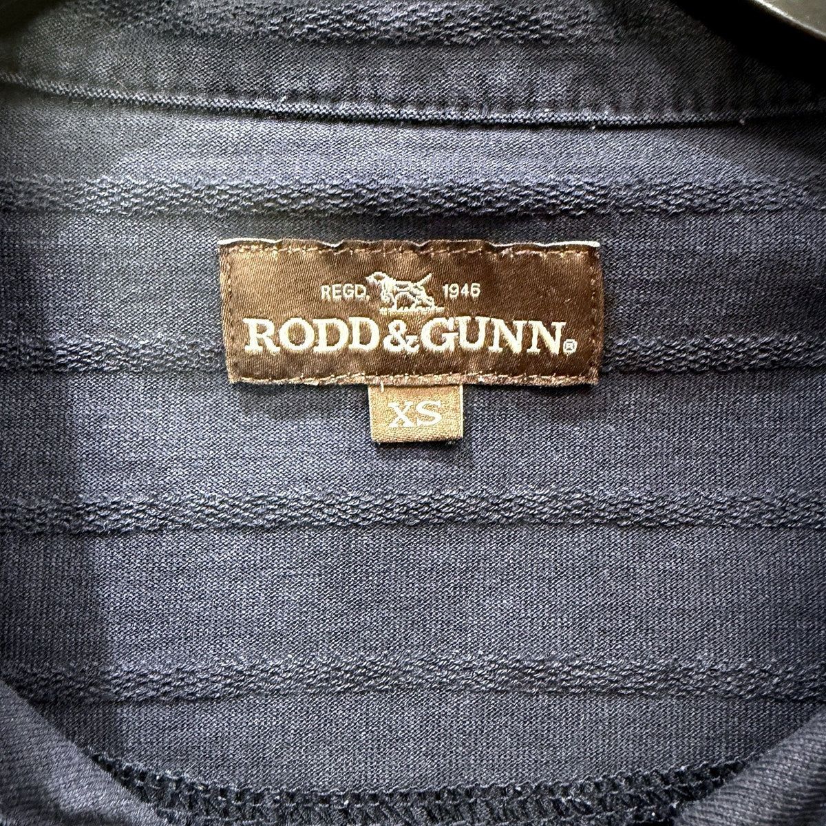 Rodd & Gunn Mens Polo Shirt Navy Striped Cotton Casual Comfortable Size XS