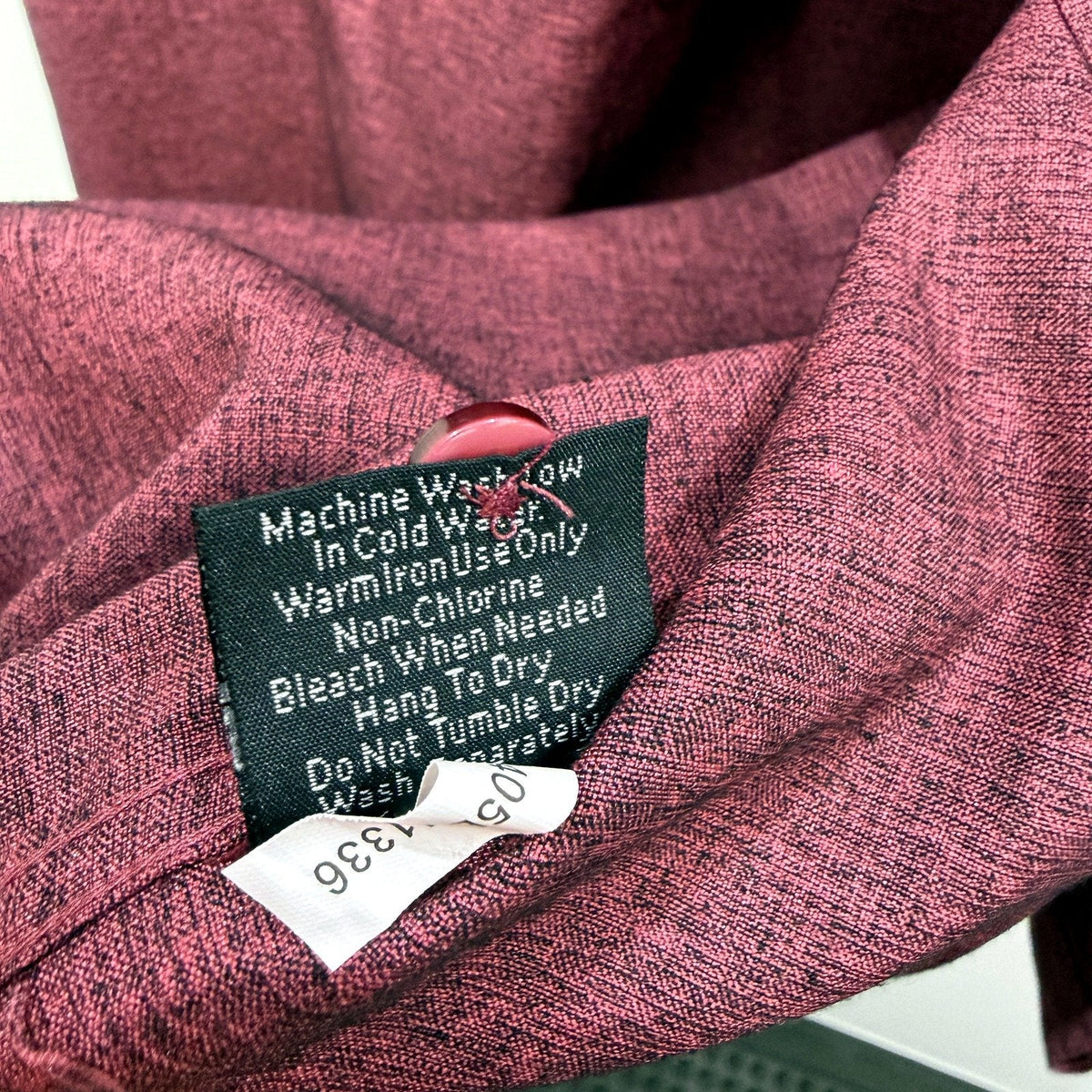 Pierre Cardin Mens Pullover Shirt Burgundy Short Sleeve Button Front Sz L