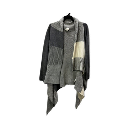 Witchery Womens Patchwork Cardigan Sweater Open Front Gray and Cream Size M