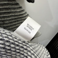 Witchery Womens Patchwork Cardigan Sweater Open Front Gray and Cream Size M