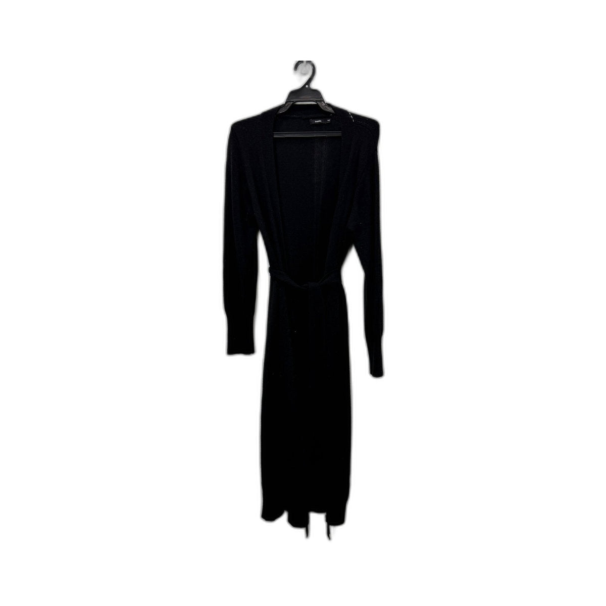 Bassike Womens Merino Wool Cardigan Dress in Black, Size M