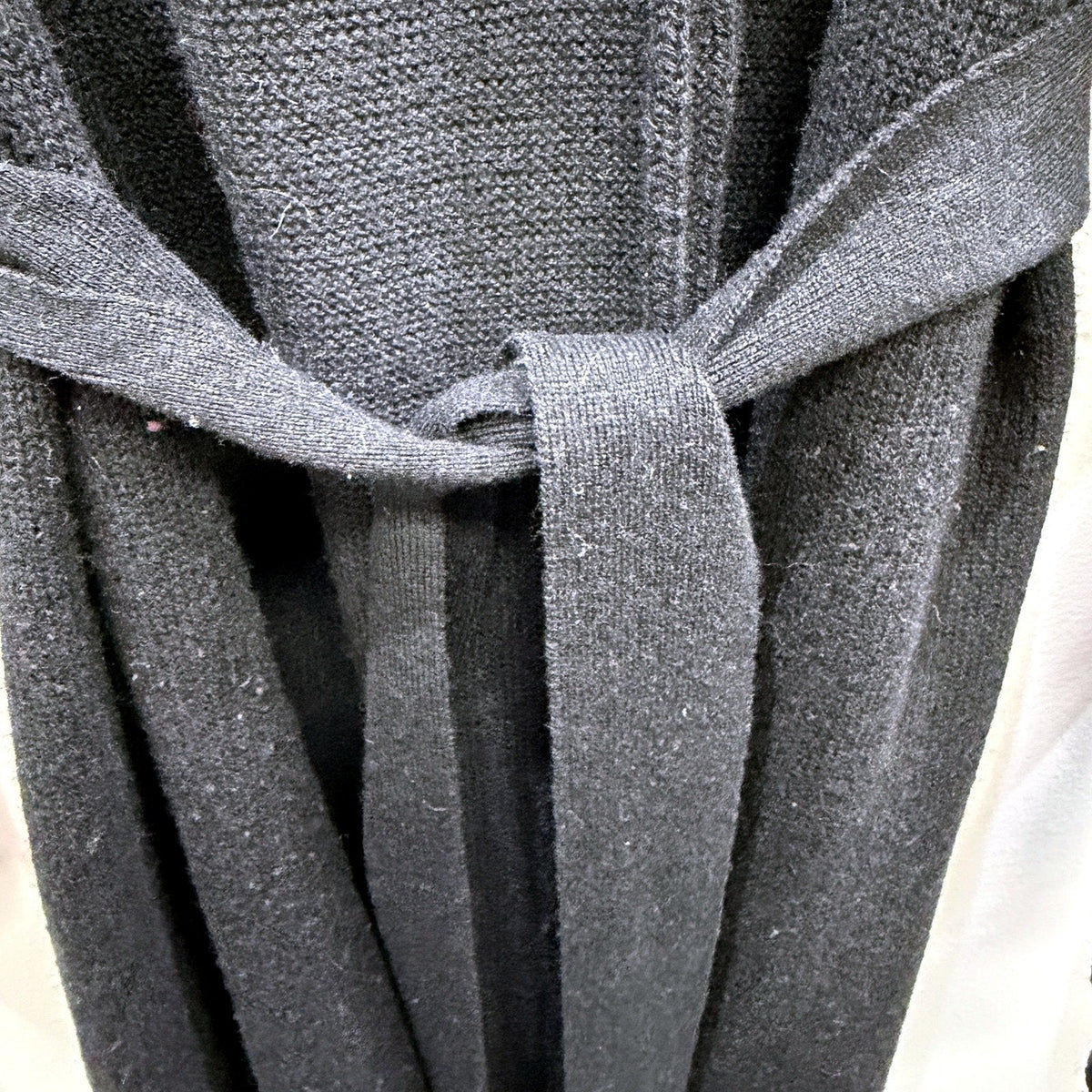 Bassike Womens Merino Wool Cardigan Dress in Black, Size M