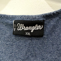 Wrangler Mens Activewear Cotton Blend Tank Top in Blue, XXL Size
